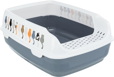 trixie kattenbak delio paars wit