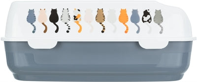 trixie kattenbak delio paars wit