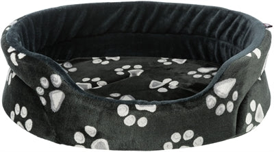 trixie hondenmand jimmy ovaal zwart met pootprint