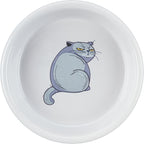 Trixie voerbak waterbak boze kat grijs