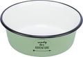 Trixie voerbak drinkbak emaille rvs groen