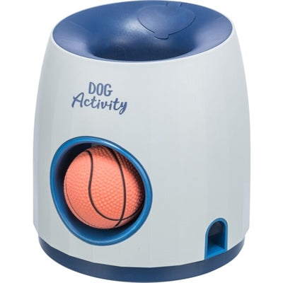 trixie dog activity strategiespel ball treat lichtgrijs blauw