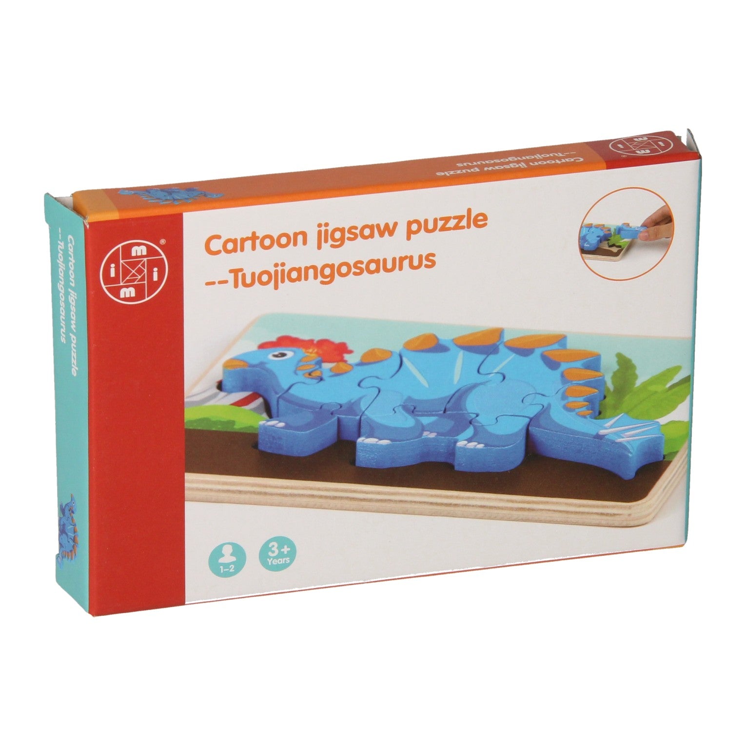houten legpuzzel dino, 7st.