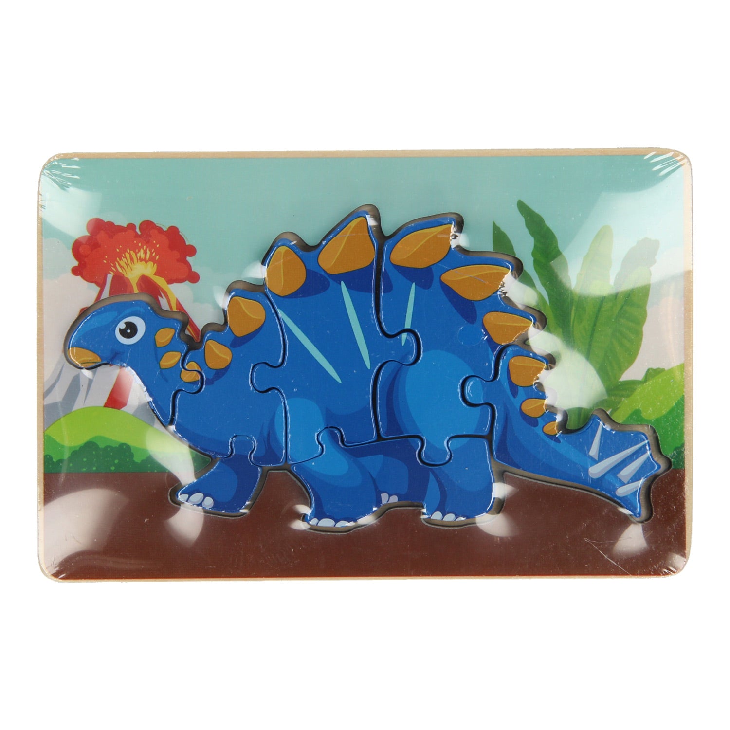 houten legpuzzel dino, 7st.