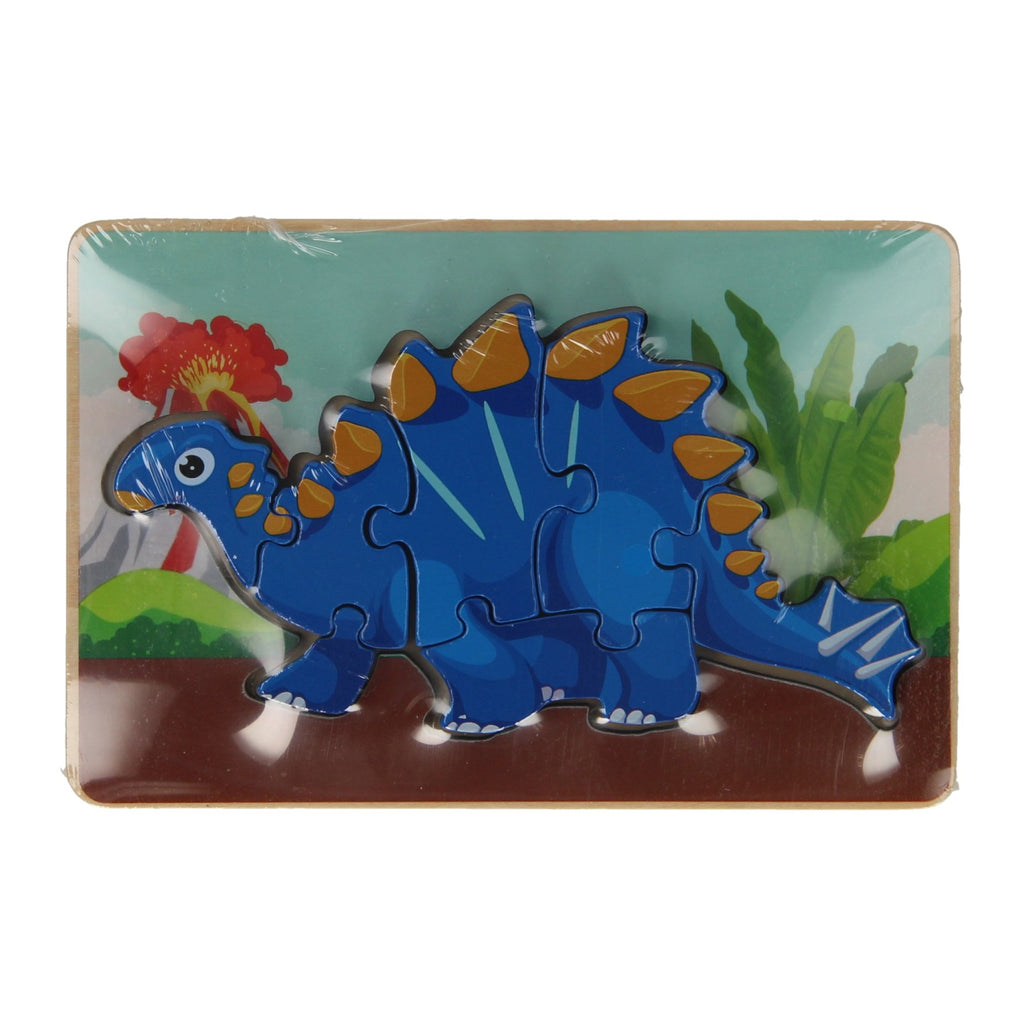 houten legpuzzel dino, 7st.
