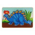 houten legpuzzel dino, 7st.