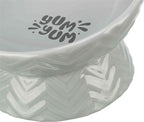 Trixie verhoogde voerbak waterbak keramiek grijs