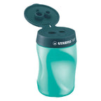 Stabilo easysharpener - 3 in 1 puntenslijper - links - petrol