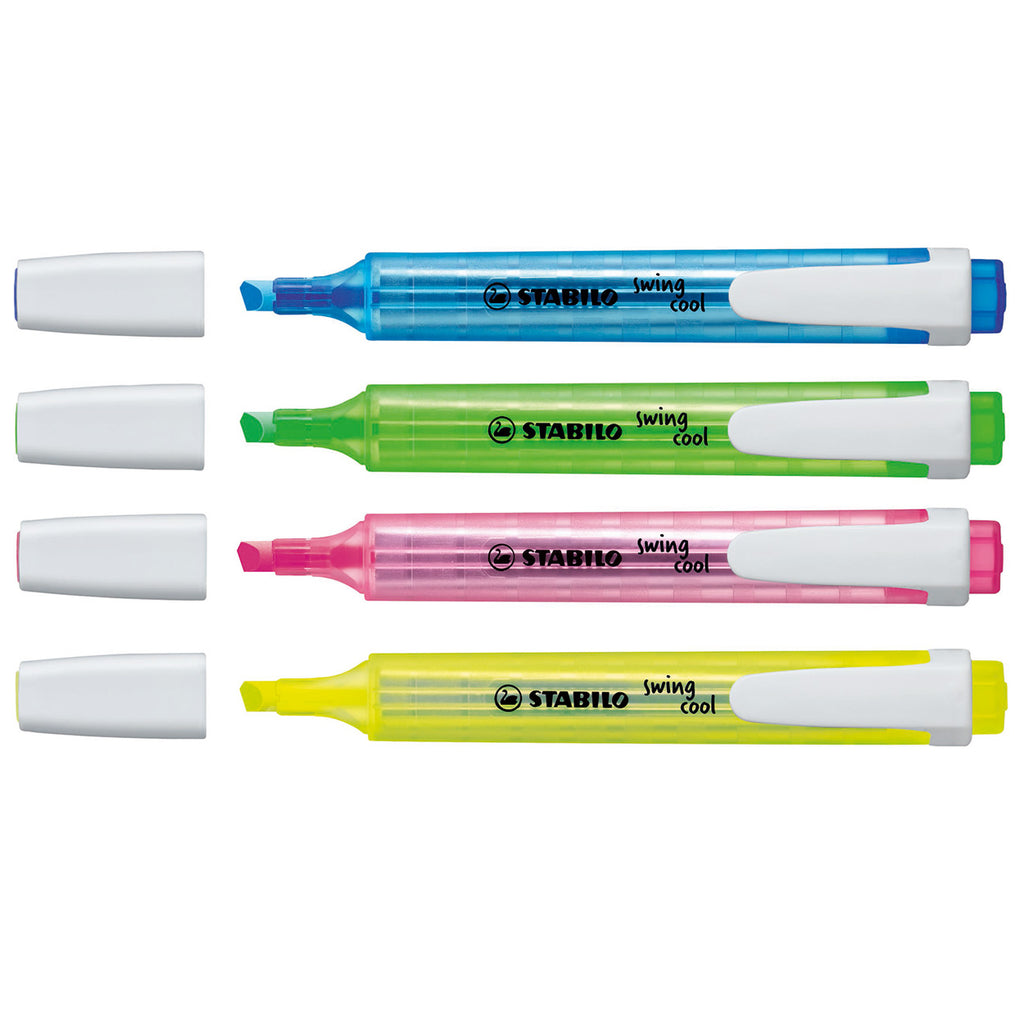 Stabilo swing cool - markeerstift - set met 4 stuks