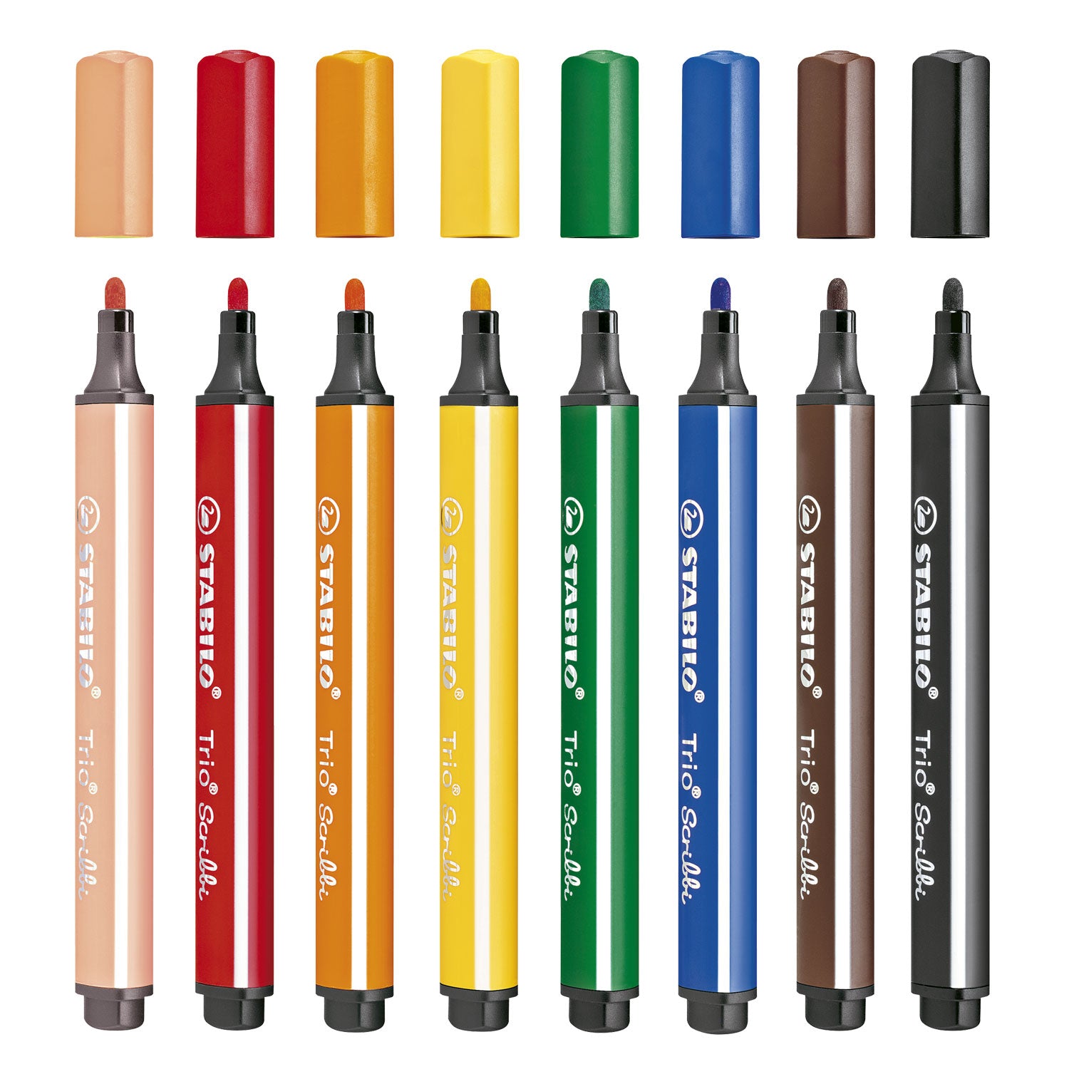 Stabilo trio scribbi etui 8 kleuren