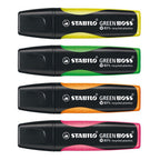 Stabilo green boss - markeerstift - set met 4 stuks