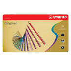 Stabilo original - kleurpotlood met dunne kern - metalen set 38 st.