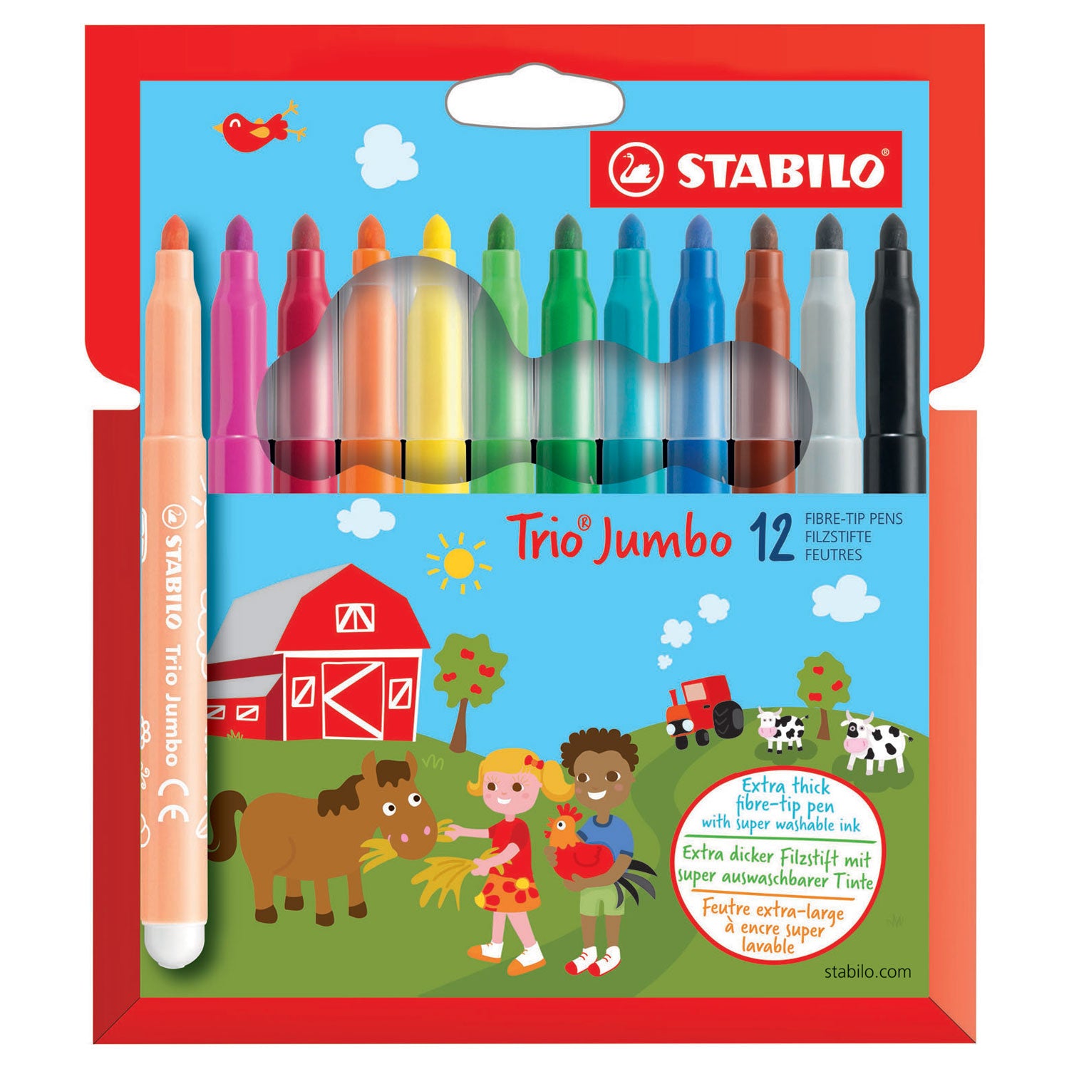 Stabilo jumbo trio stiften 12 stuks | 6 stuks