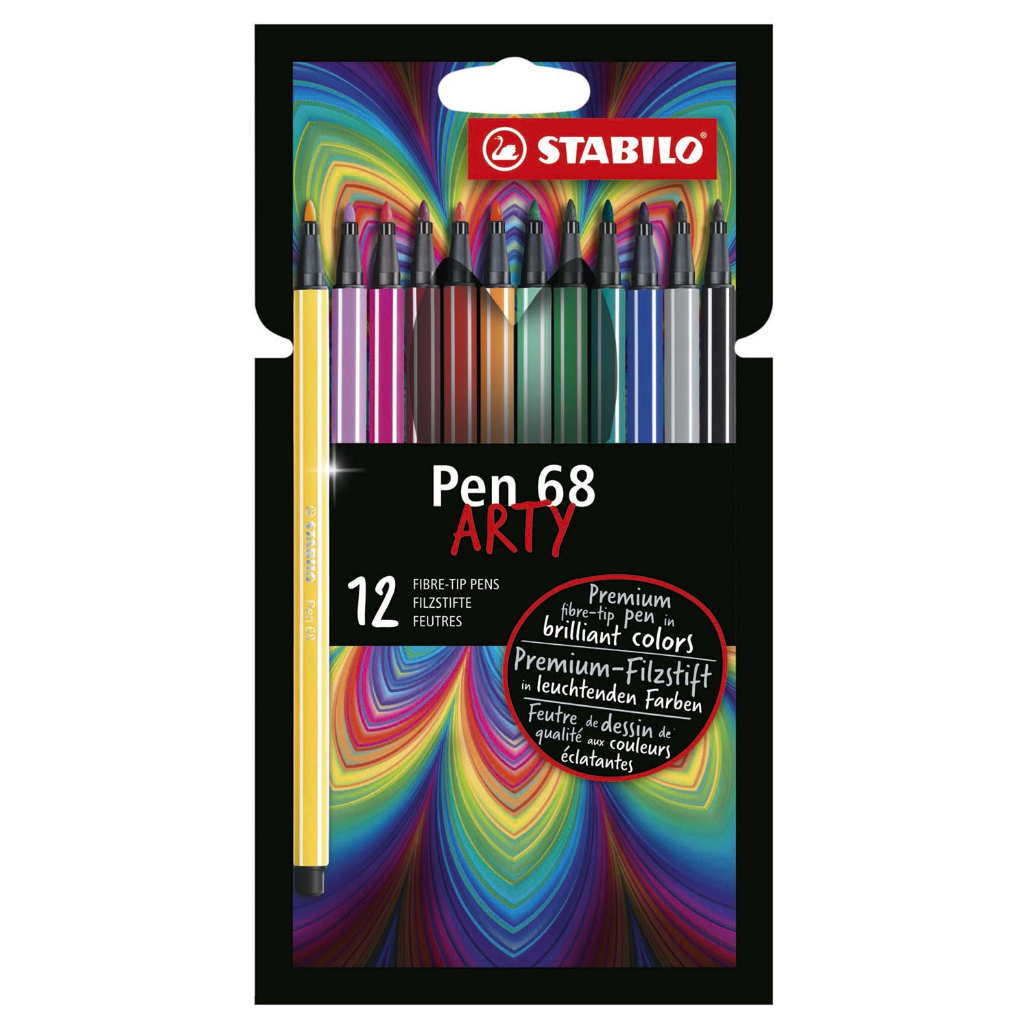Stabilo pen 68 - viltstift - arty - set met 12 sets