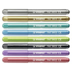 Stabilo trio deco - metallic viltstift - etui met 8 stuks