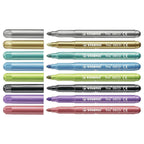 Stabilo trio deco - metallic viltstift - etui met 8 stuks