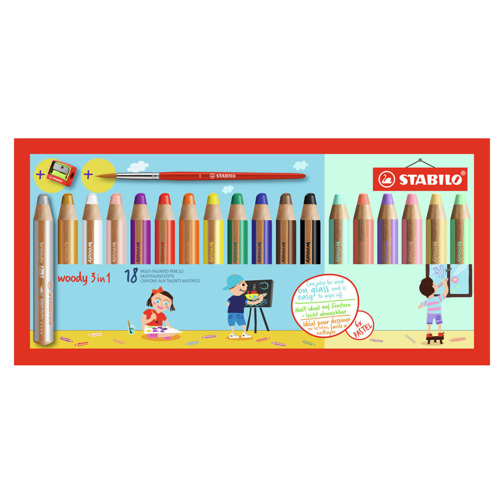 Stabilo kleurpotlood pk18 pastel