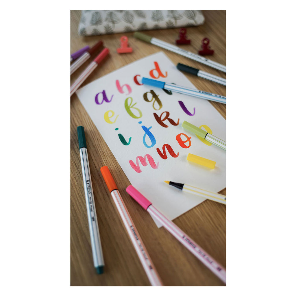 Stabilo pen 68 brush - viltstift - arty - set met 30 stuks