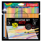 Stabilo creative set - pen 68 point 88 pastel - arty - combi etui 24 stuks