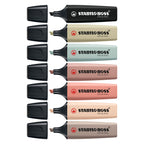 stabilo boss original - markeerstift - set 8 stuks - naturecolors
