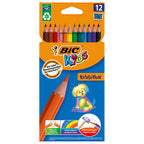 Bic kleurpotloden ecolutions evolution kunsthars recycled assorti 12stuks