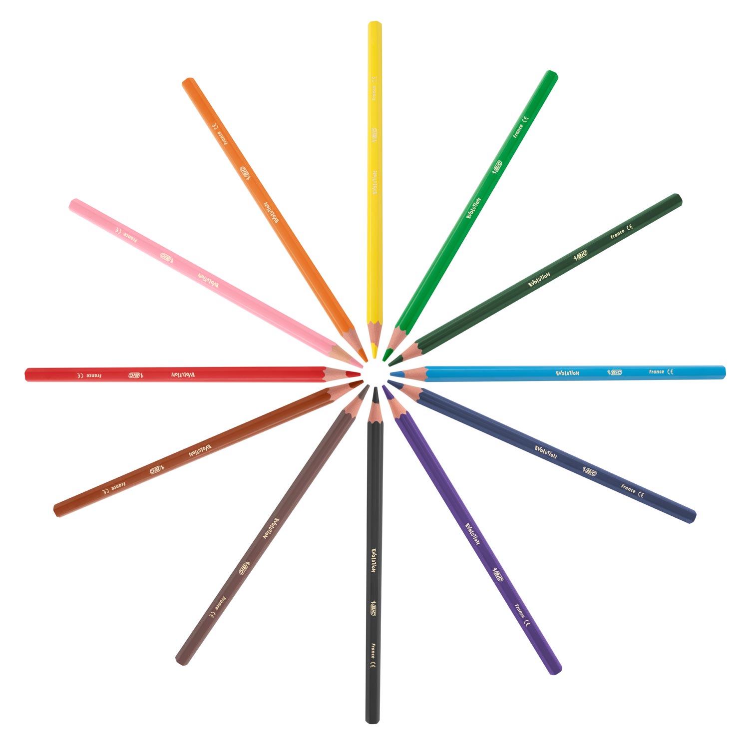 Bic kleurpotloden ecolutions evolution kunsthars recycled assorti 12stuks