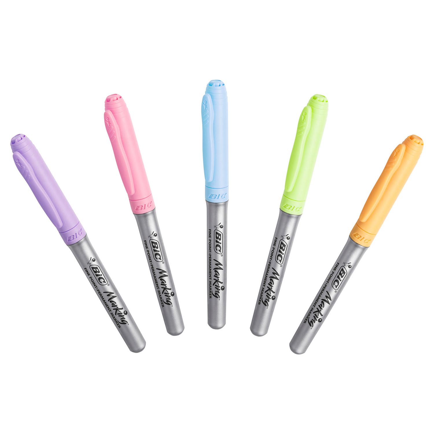 Bic intensity viltstiften permanent pastel, 5st.