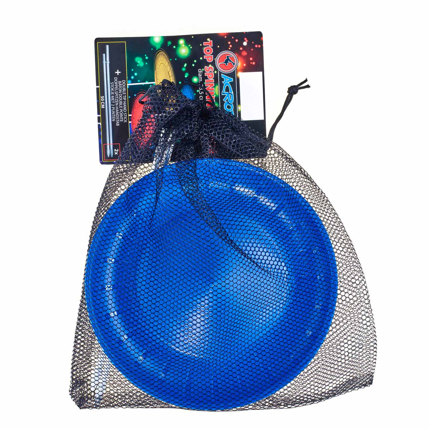 Acrobat balanceerbord met stok - blauw