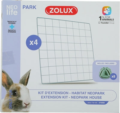 zolux neolife neopark konijn uitbereidingsset gaaspanelen