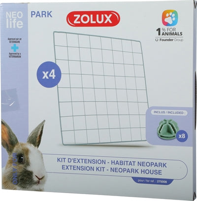 zolux neolife neopark konijn uitbereidingsset gaaspanelen