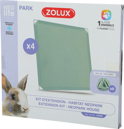 zolux neolife neopark konijn uitbereidingsset gesloten panelen