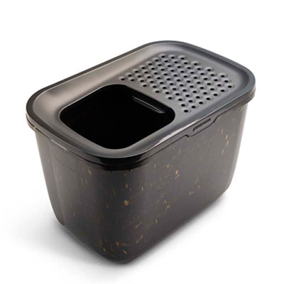 Savic kattenbak hop in marble zwart goud