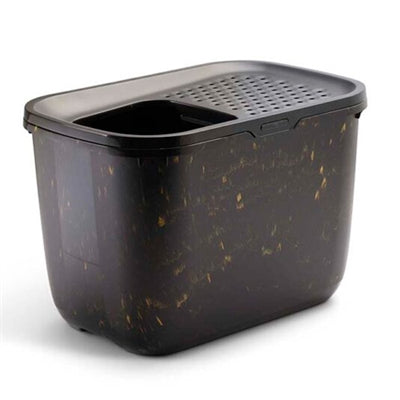 Savic kattenbak hop in marble zwart goud