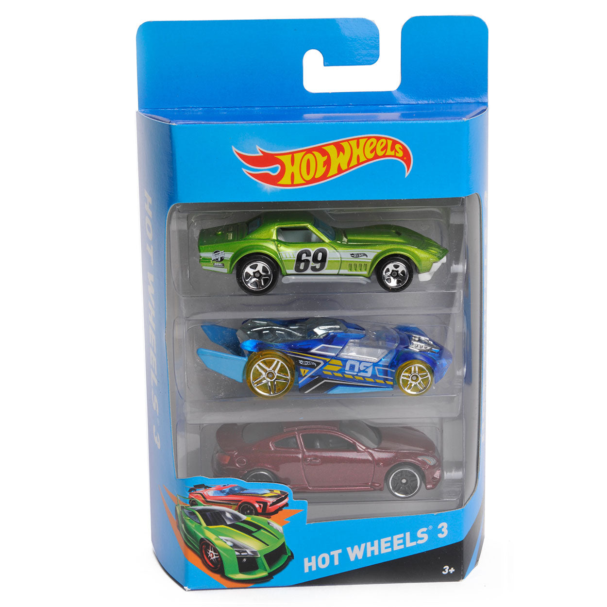 Mattel hot wheels auto diecast 3-pack assorti | 6 stuks