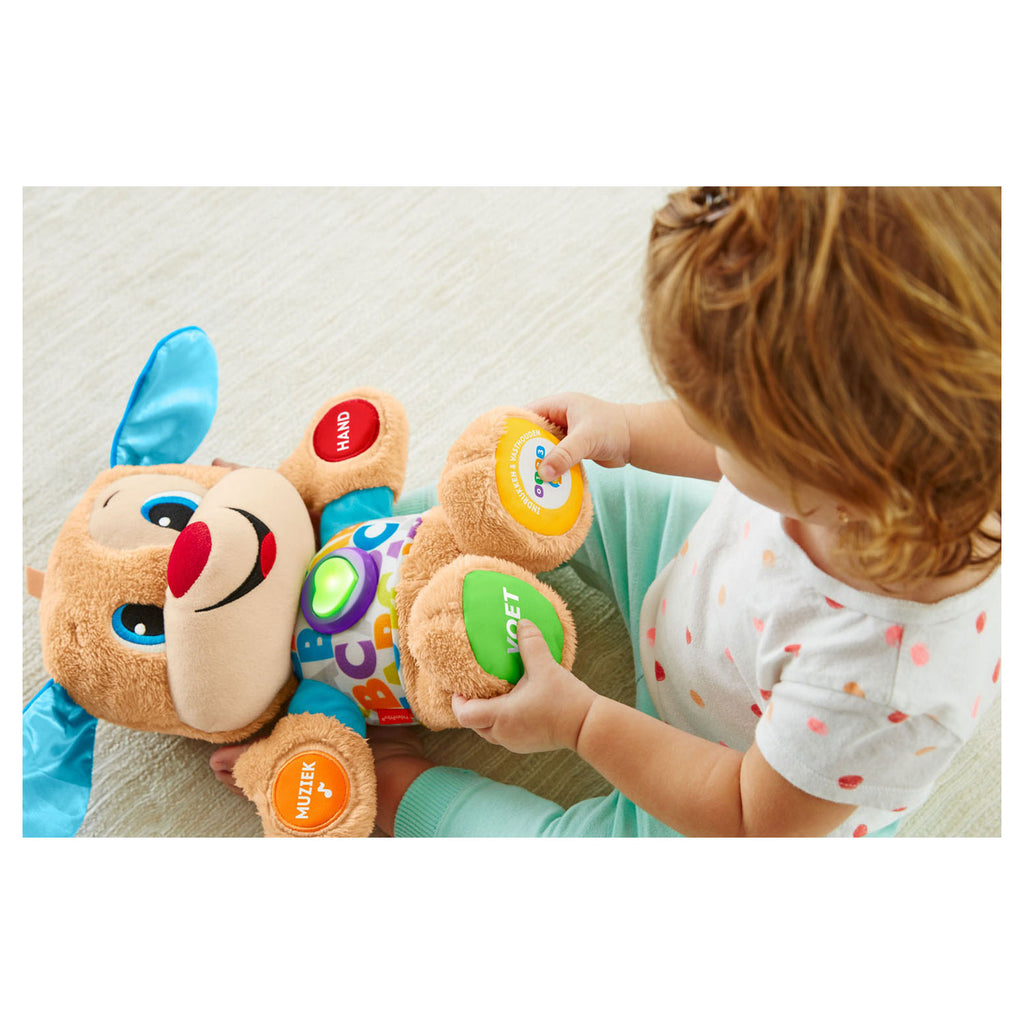 Fisher price leerplezier eerste woorden puppy knuffel + licht en geluid