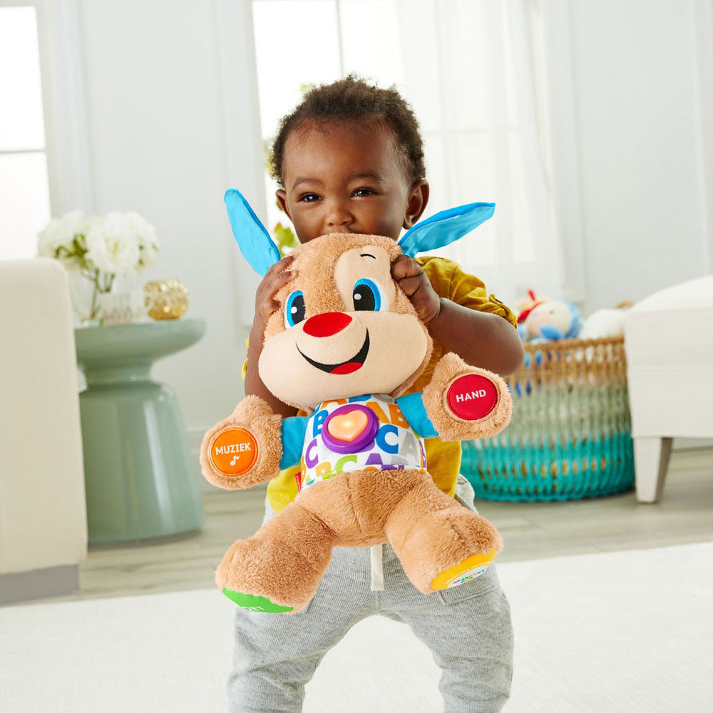 Fisher price leerplezier eerste woorden puppy knuffel + licht en geluid
