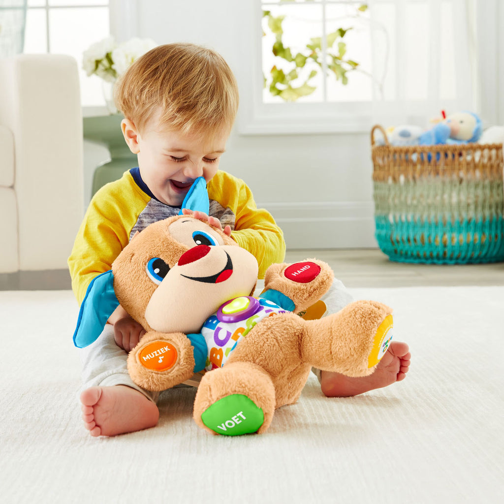Fisher price leerplezier eerste woorden puppy knuffel + licht en geluid