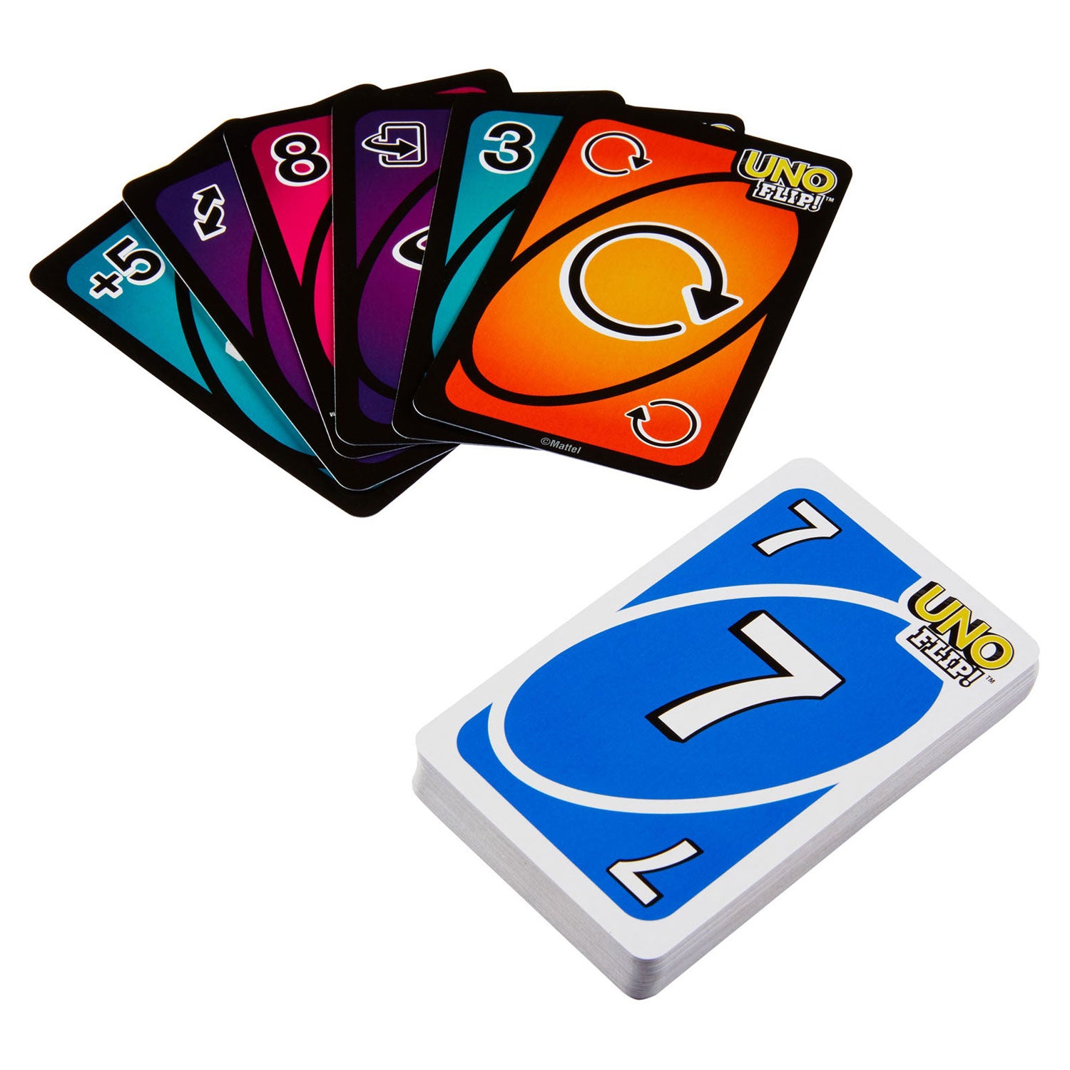 Mattel uno flip! - kaartspel | 2 stuks