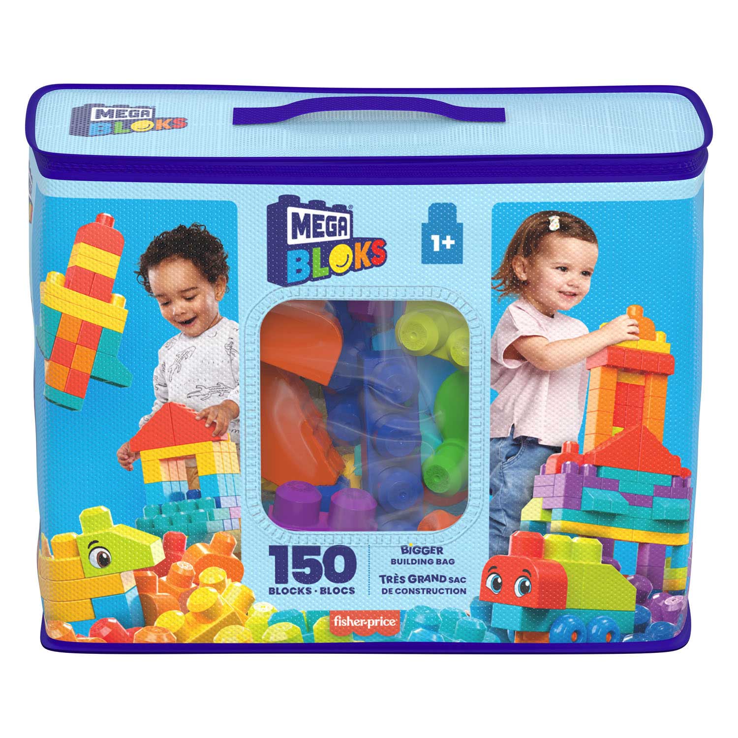 Mega bloks - bigger building bag bouwblokken - 150dlg.