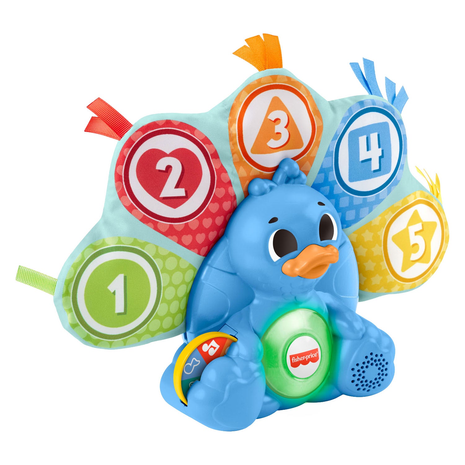 Fisher price linkimals tellen en kleuren pauw + licht en geluid