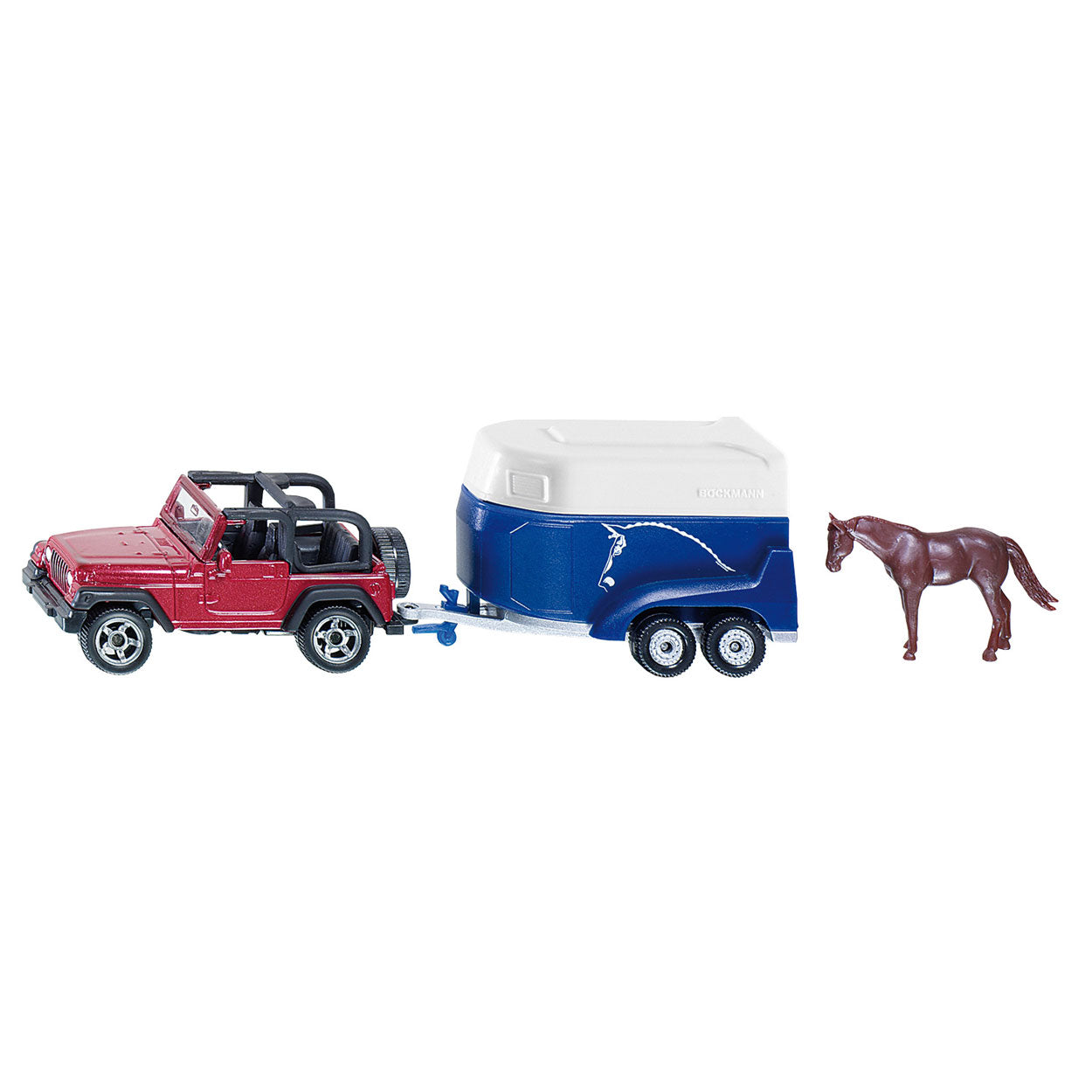 Siku 1651 personenauto met paardentrailer