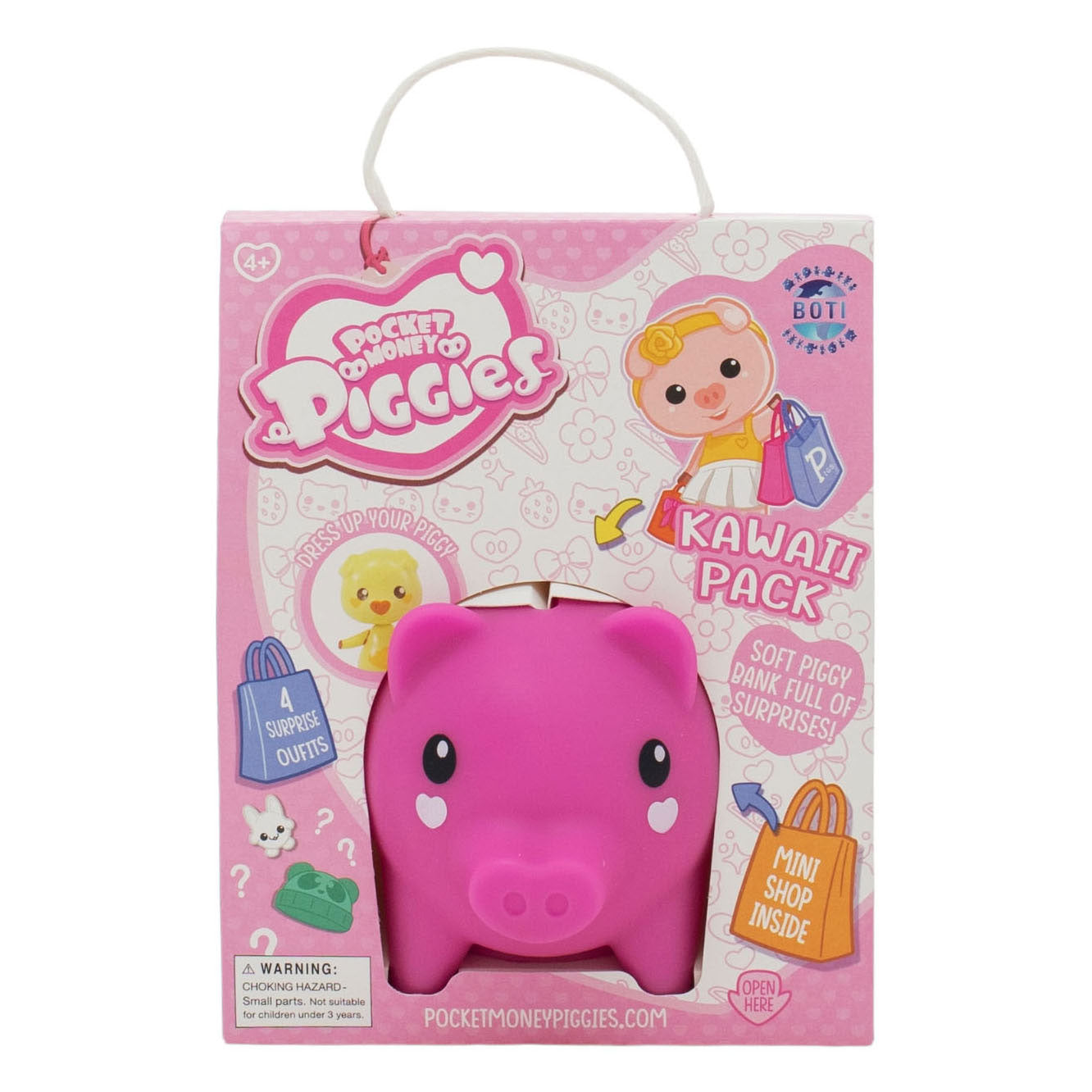 Boti pockey money piggies speelfiguur met spaarpot - kawaii pack
