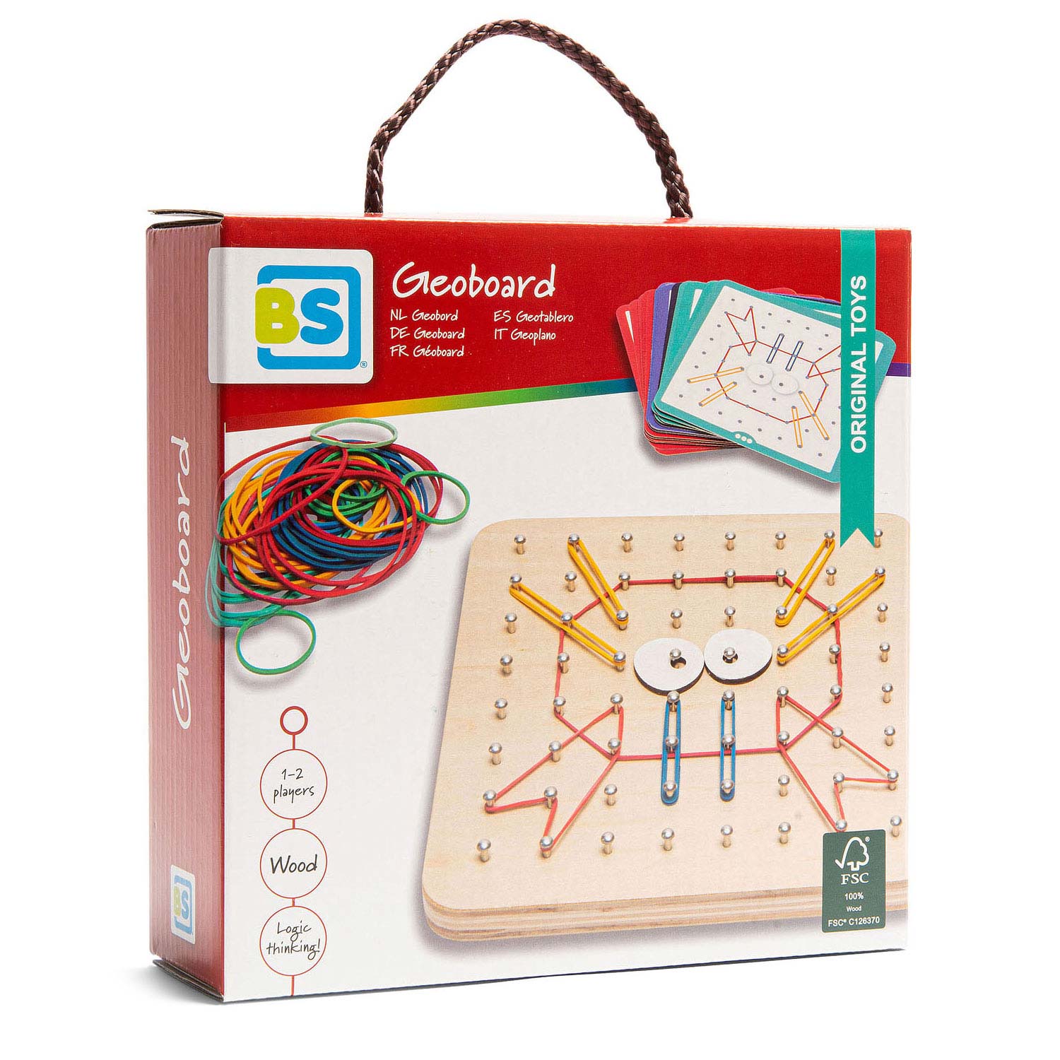 Bs toys geobord hout - kinderspel