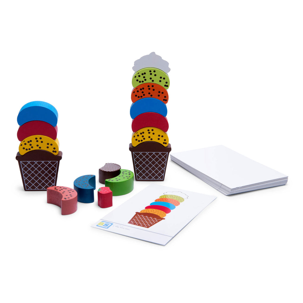 Bs toys ijs creaties hout - balans en stapelspel