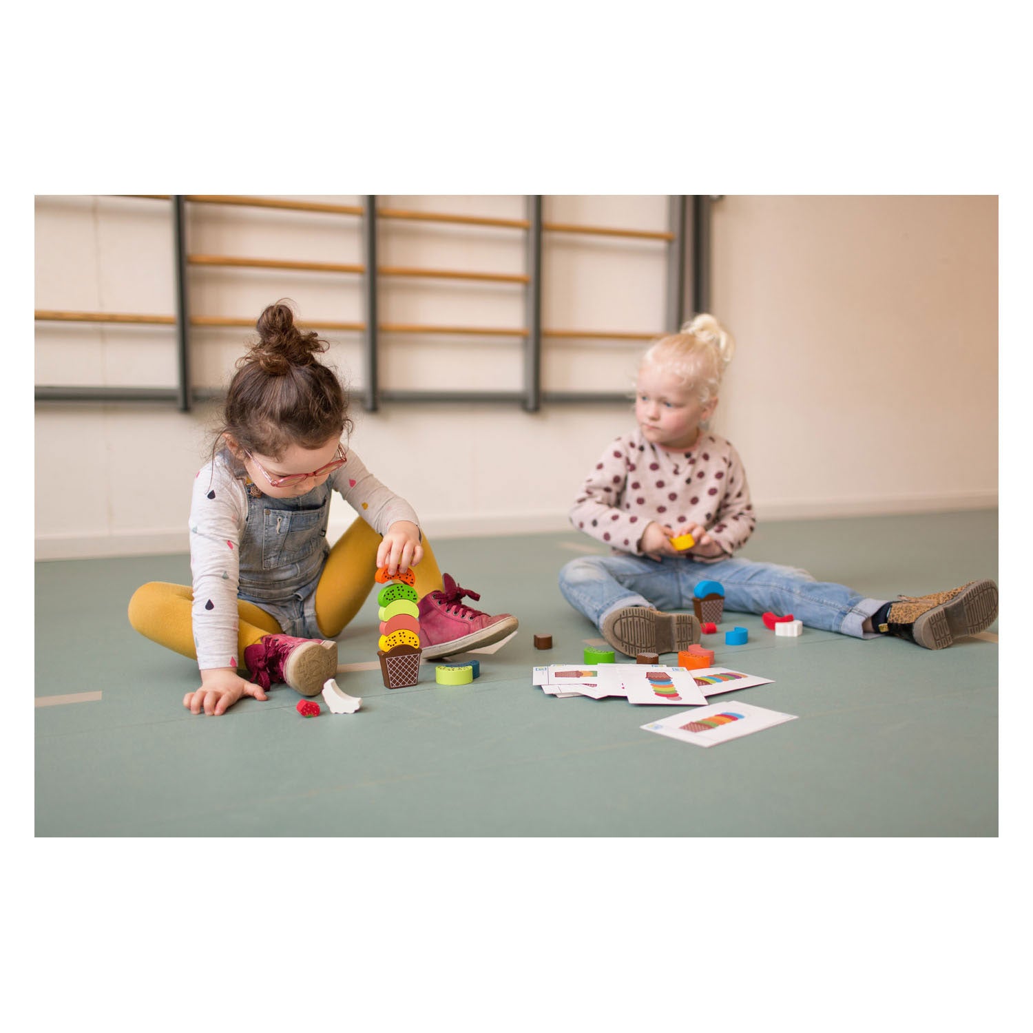 Bs toys ijs creaties hout - balans en stapelspel