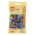 Hama strijkkralen doorzichtige kleuren mix 1000 stuks