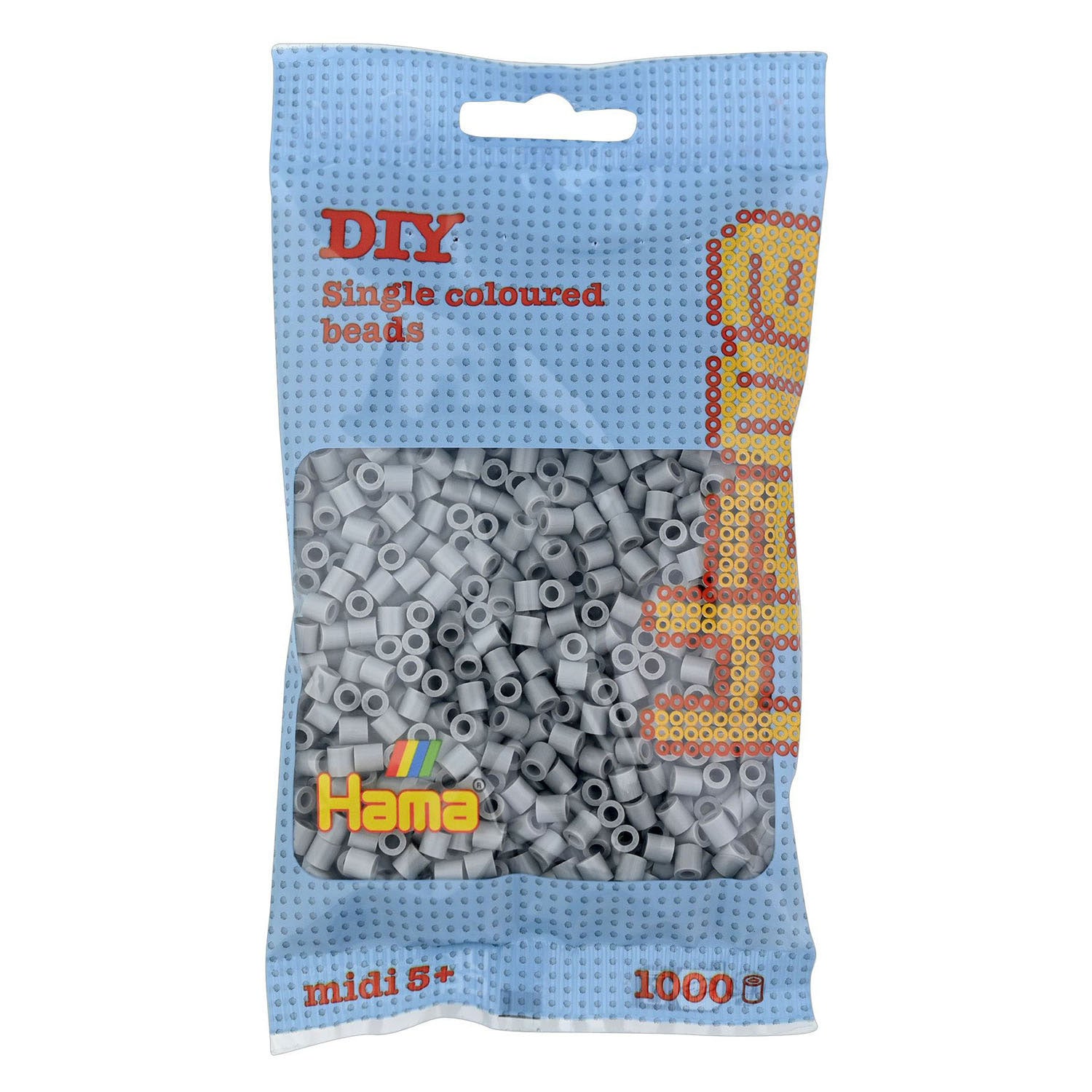 Hama strijkkralen grijs 1000 stuks