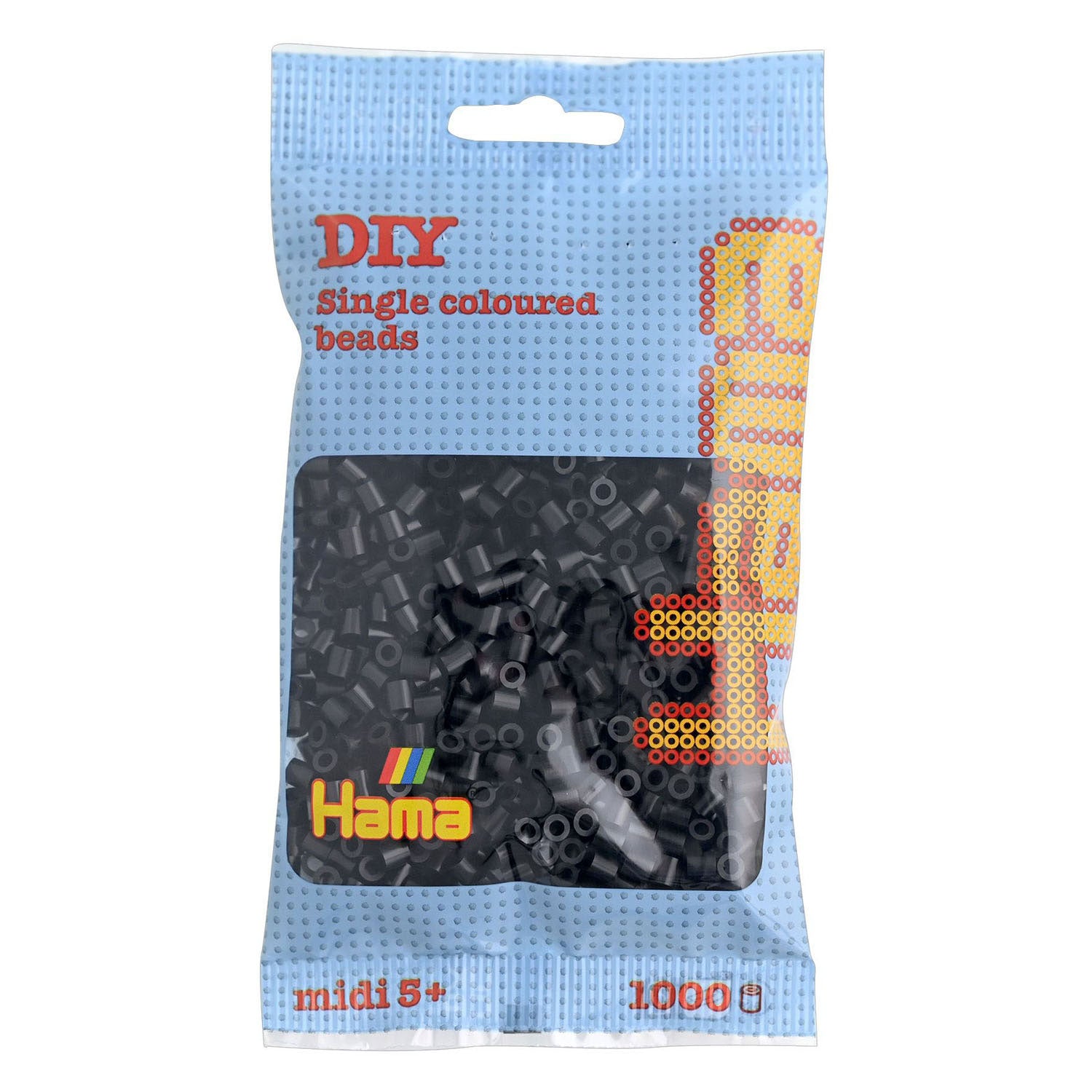 Hama strijkkralen zwart 1000 stuks