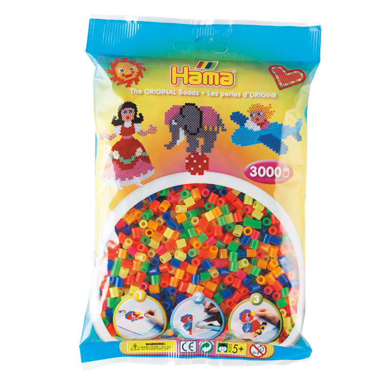 Hama strijkkralen 3000 stuks neon