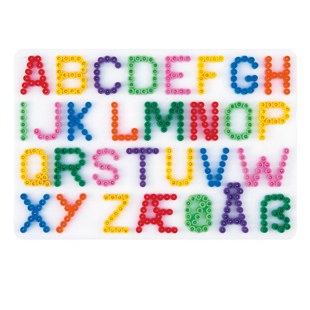 Hama strijkkralen grondplaat letters wit